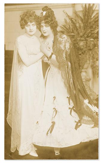 JULIAN ELTINGE (1881-1941) Two Large Press Photos of the Female Impersonator in Drag.
